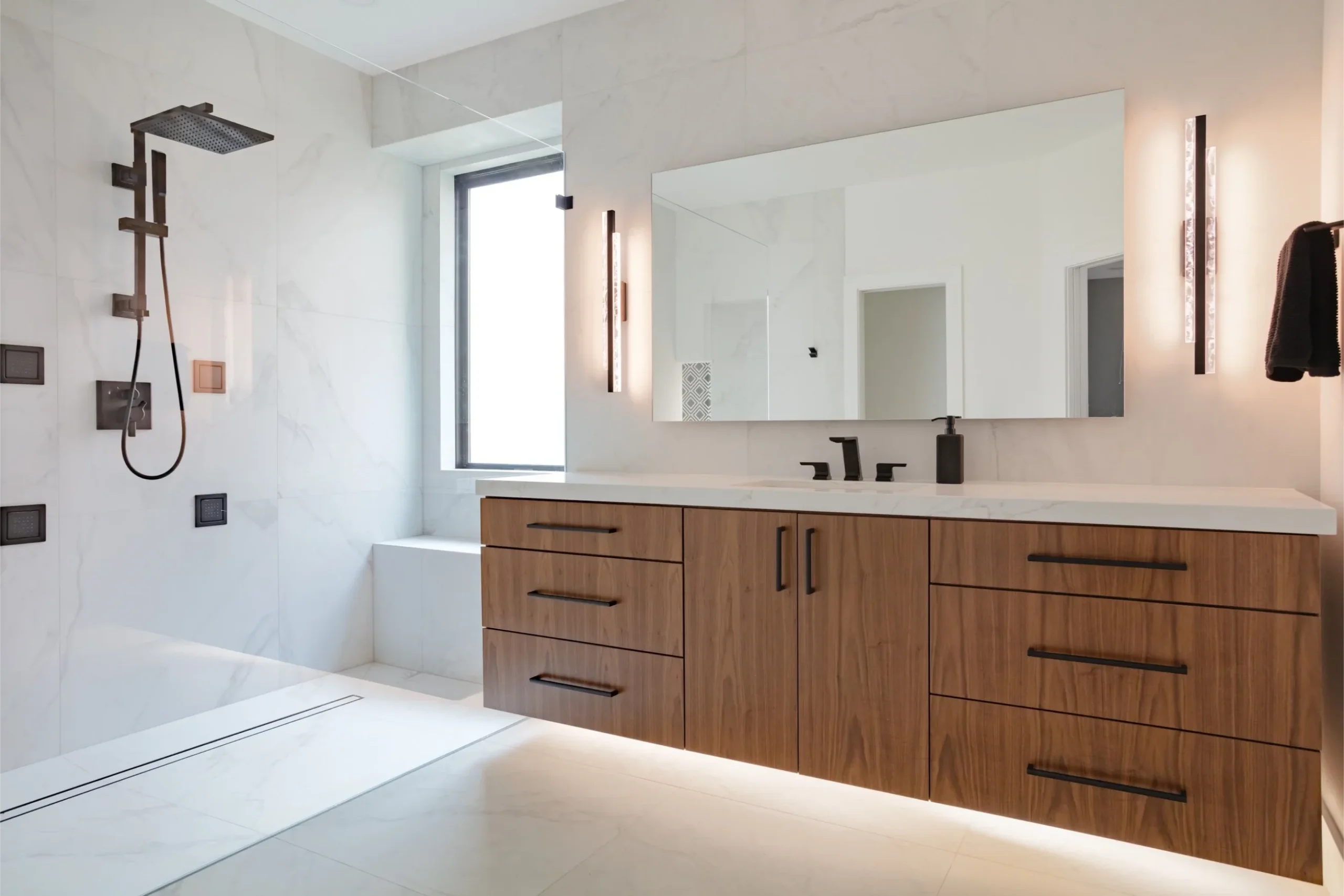 Luxury bathroom remodeled by Lenore Luxe