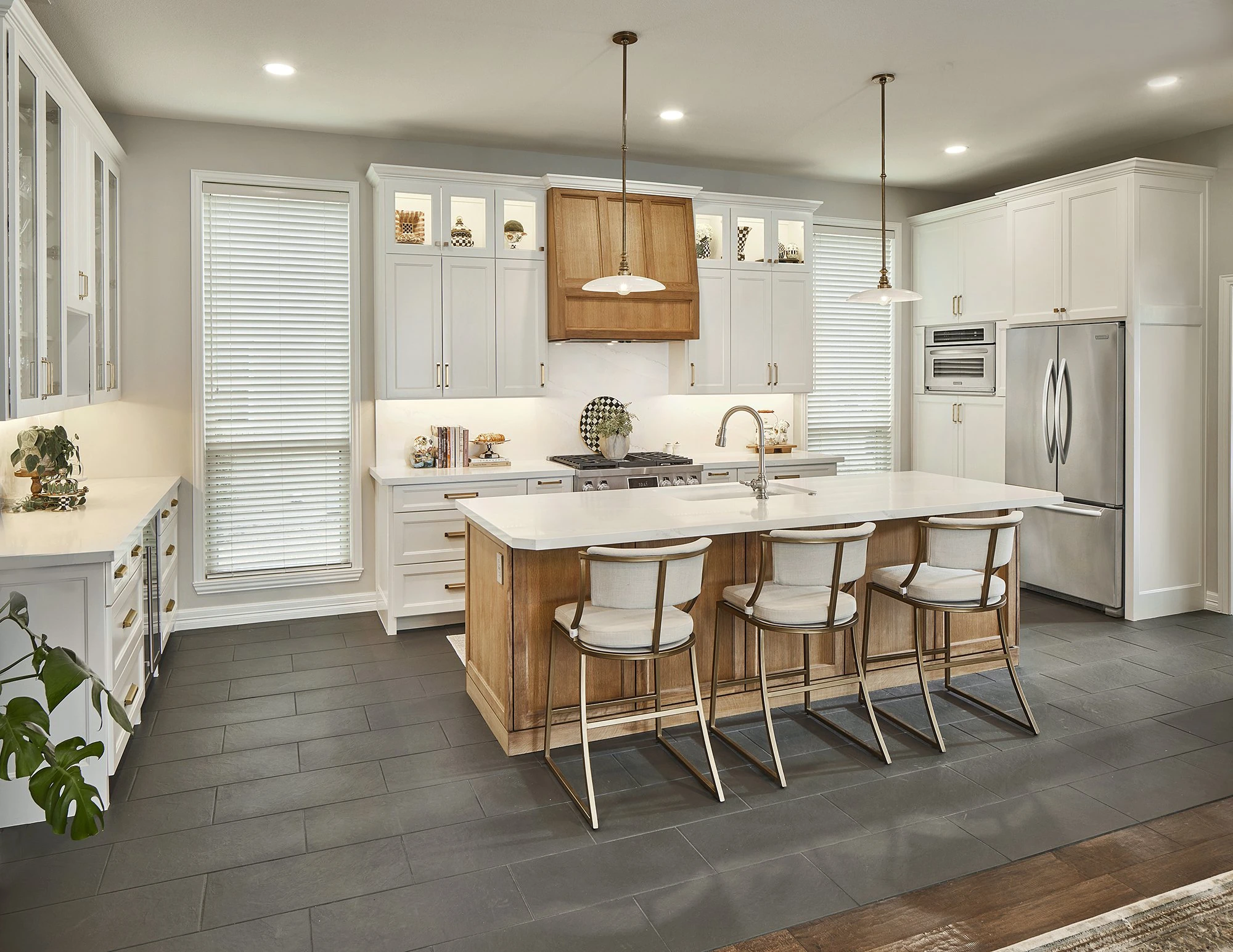 Completed Longfellow kitchen with island